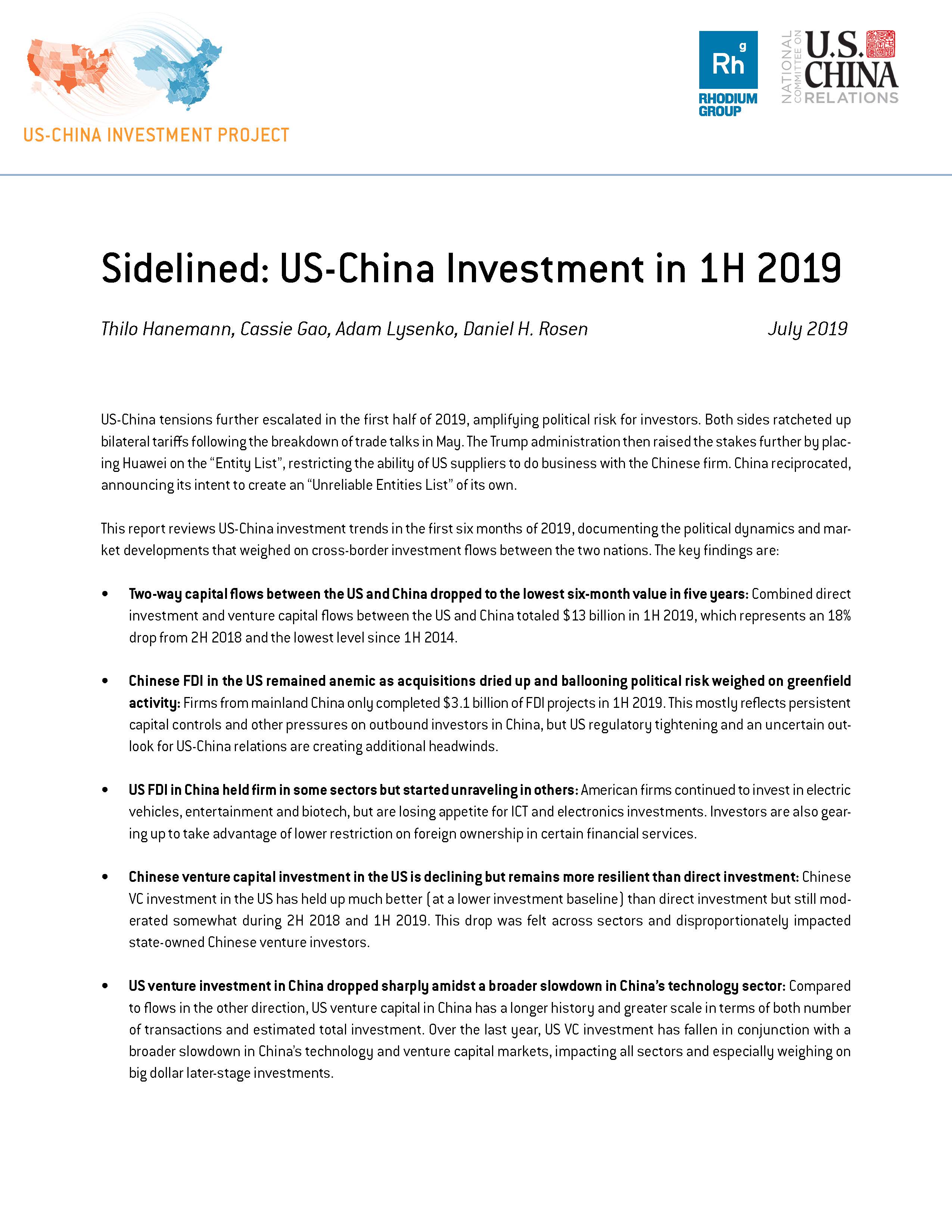 The US-China Investment Hub